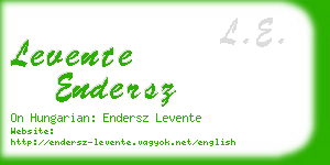 levente endersz business card